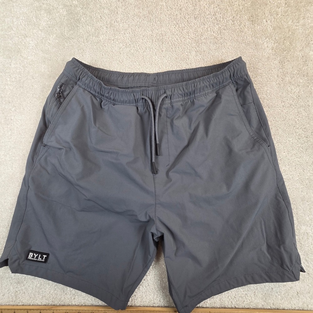 BYLT Premium Basics Everyday Shorts Mens Medium Grey Lined